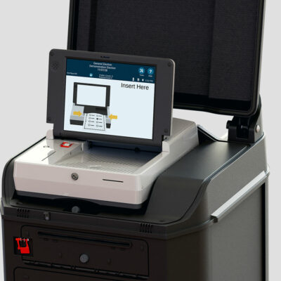 DS300 poll place scanner and tabulator