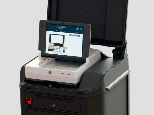 DS300 poll place scanner and tabulator